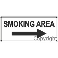 Smoking Area Right Sign