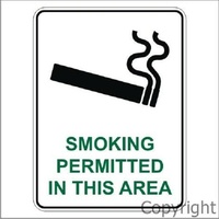 Smoking Permitted 225 x 300mm Metal