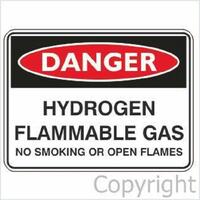 Hydrogen Flammable Gas Danger Sign