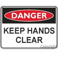 Keep Hands Clear 225 x 300mm Metal