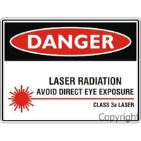 Laser Radiation Avoid Direct Danger Sign