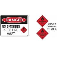 No Smoking Keep Fire Away - Danger Sign