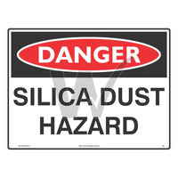 Danger Sign- Silica Dust Hazard 450 x 600mm Corflute