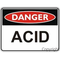 Danger Acid 225 x 300mm Metal