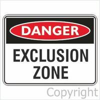 Danger Exclusion Zone 450 x 600mm 3mm Corflute