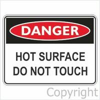 Hot Surface Do Not Touch 100 x 140mm Metal