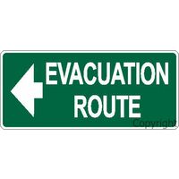 Evacuation Route Sign Left