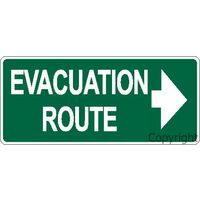 Evacuation Route Right Sign