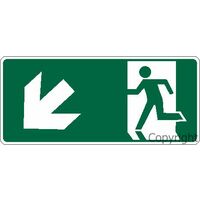 Exit Sign - Running Man Downstairs Left