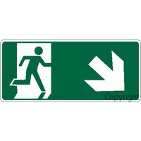 Exit Sign - Running Man Down Stairs Right