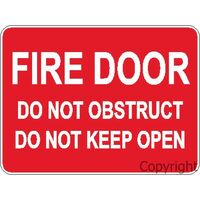 Fire Door Sign - Do Not Obstruct Do Not Keep Open
