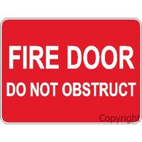 Fire Door Do Not Obstruct Sign