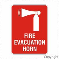 Fire Evacuation Horn Sign