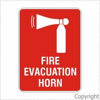 Fire Evacuation Horn Sign 