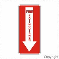 Fire Extinguisher Below  Sign