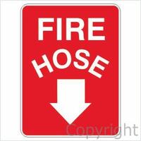 Fire Hose Below Sign