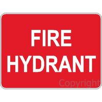Fire Hydrant Sign 225 x 300mm Metal