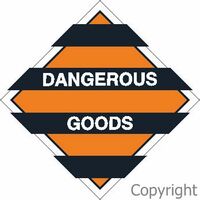 Dangerous Goods 100 x 100mm Self Stick Vinyl Pack of 5