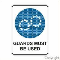 Guards Must Be Used 100x140mm Self Stick Vinyl 5pack