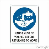 Hands Must Be Washed Before Returning to Work