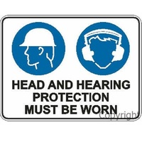 Head & Hearing Protection Sign