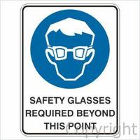Safety Glasses Required Sign