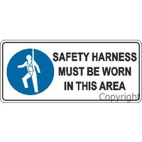 Safety Harness Must Be Worn Sign