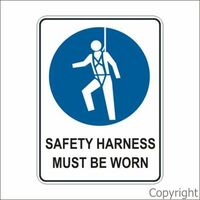 Safety Harness Must Be Worn 225 x 300mm Metal