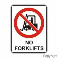 No Forklifts Sign