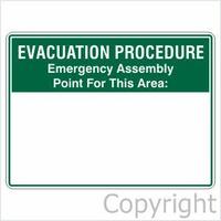 Evacuation Procedure Sign