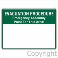 Emergency Sign - Evacuation Procedure