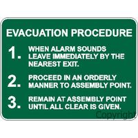 Evacuation Procedure 1, 2 , 3