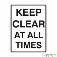 Car Park Sign - Keep Clear At All Times