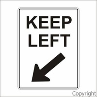 Keep Left Sign
