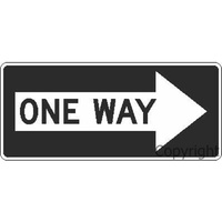 One Way Right Sign