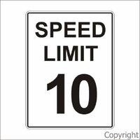 Speed Limit 10km Sign