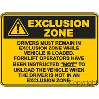 Exclusion Zone 450 x 600mm Metal