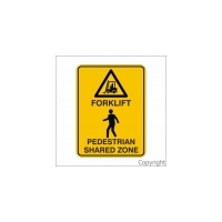 Forklift/Pedestrian Shared Zone Sign