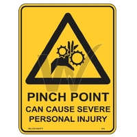 Warning Sign - Pinch Point Can Cause Severe Personal Injury 