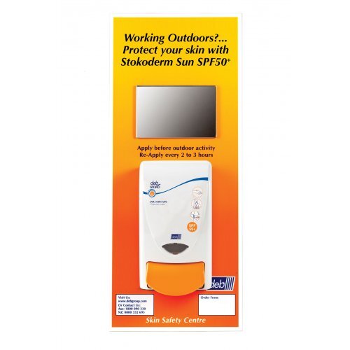 Deb Stoko Sun Skin Safety Centre Board (1xcart,mirror,disp) 1L Disp Board