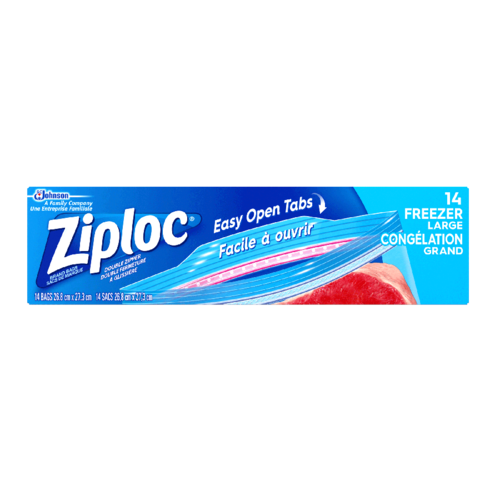 Ziploc Freezer Bag Large (14 bags per pack) 26.8 x 27.3cm
