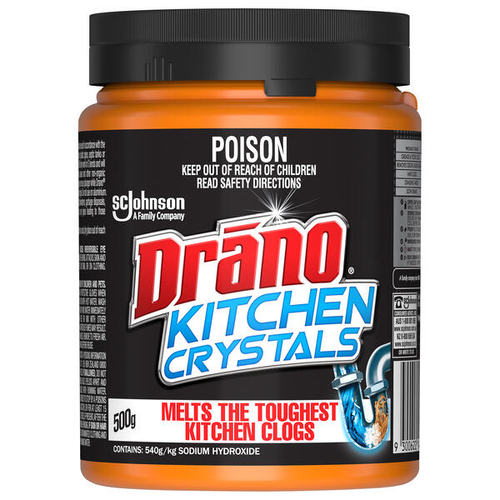 Drano Kitchen Drain Cleaner Crystals 500g