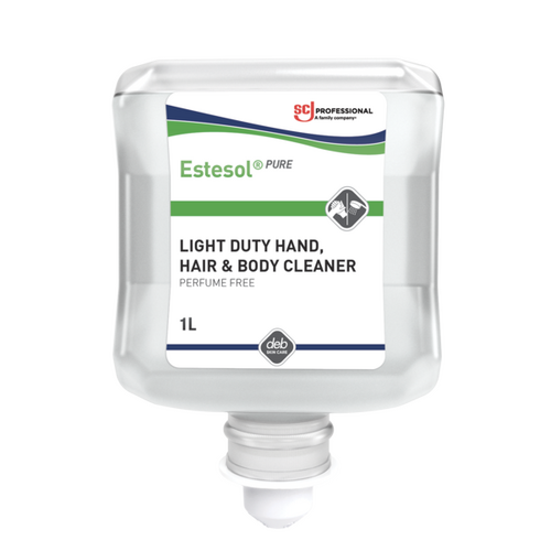 Estesol Pure Light Duty Hand, Hair & Body Cleaner- Perfume & Dye Free 1L pod