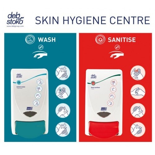 Deb Skin Hygiene Centre 2-Step Wash/Sanitise Dispenser Board