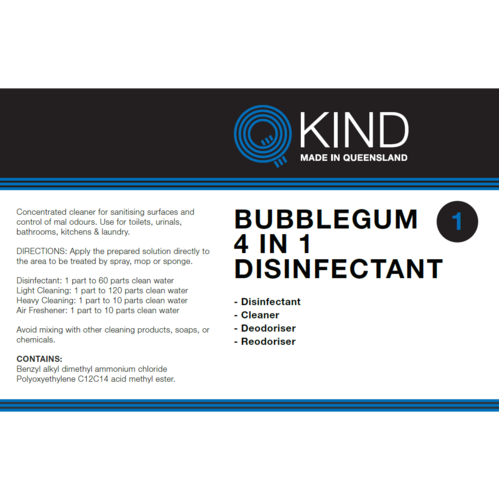 QKIND Bubblegum 4 in 1 Disinfectant 5L