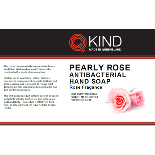 QKIND Pearly Rose Antibacterial Hand Soap 500mL Pump Bottle