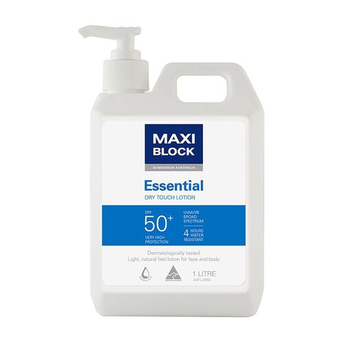 Maxi-Block 50+ Essential Sunscreen 1L pump