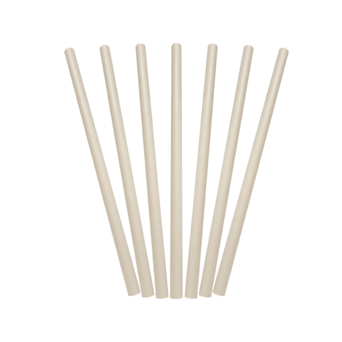 Castaway Envirostraws Jumbo Paper straws - White, 9mm bore 2500/ctn