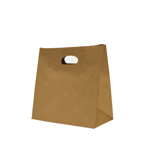 Castaway Paper Takeaway Bags with Die-Cut Handles, Medium 500/ctn