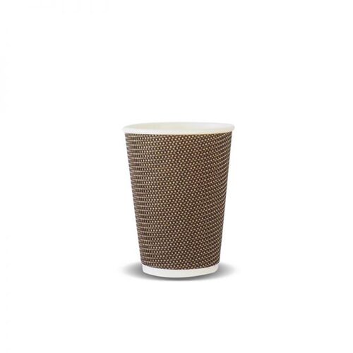 Triple Wall Brown Checker 12oz Coffee Cups 500/ctn